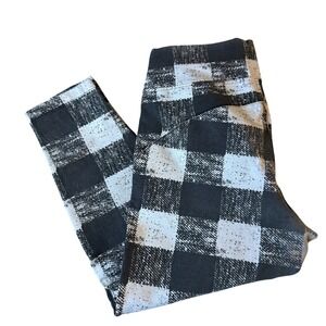 Melissa McCarthy Seven 1X Black White‎ Buffalo Plaid Pants Plus Size